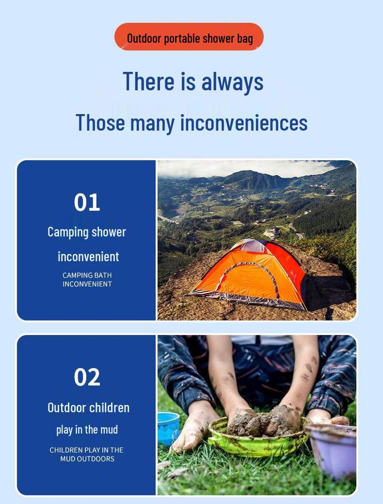 Folding Outdoor Camping Shower Bag – Portable Water Storage for Travel & Picnics