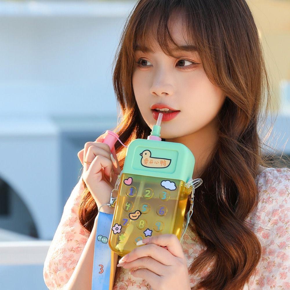 Shatter-resistant Mobile Phone Water Bottle Cartoon Sport Drinking Cup Travel