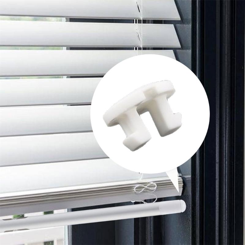 Bottom Rail Cord Cover Button White Tape Lock Plug Bottom Rail Button Plastic Horizontal Blinds Replacement Parts