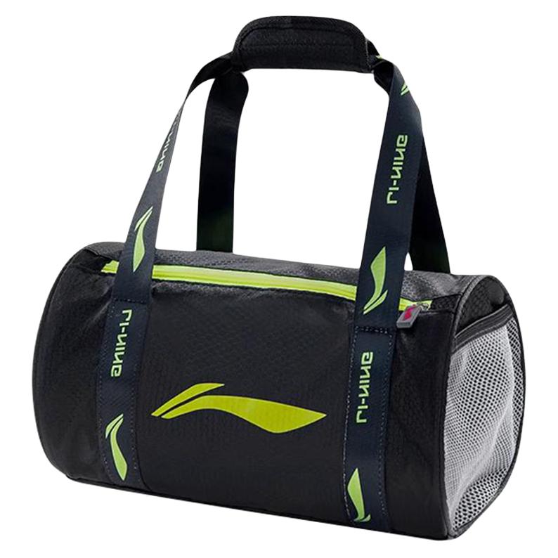 

Li Ning Training Sports Fitness Swimming Dry Wet Separation Cylinder Bag Unisex Travel Bag Black LNBT752-1 Black/Green