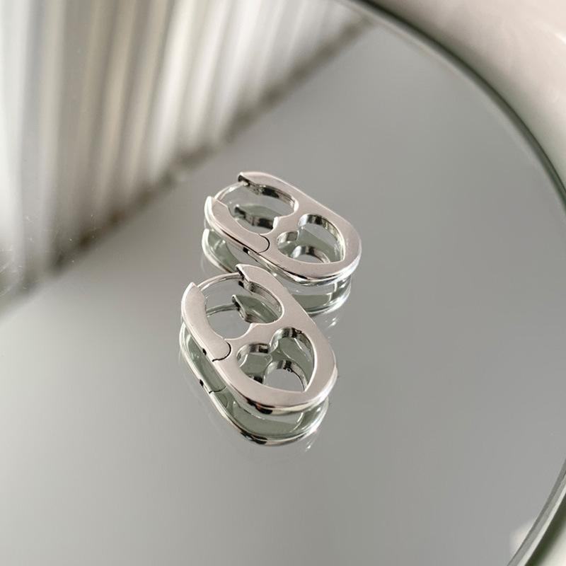 

Медные серьги-кольца в виде двойного полого сердца для женщин в корейском стиле, 2023, корейская мода Y2k, циркон, подарки медный