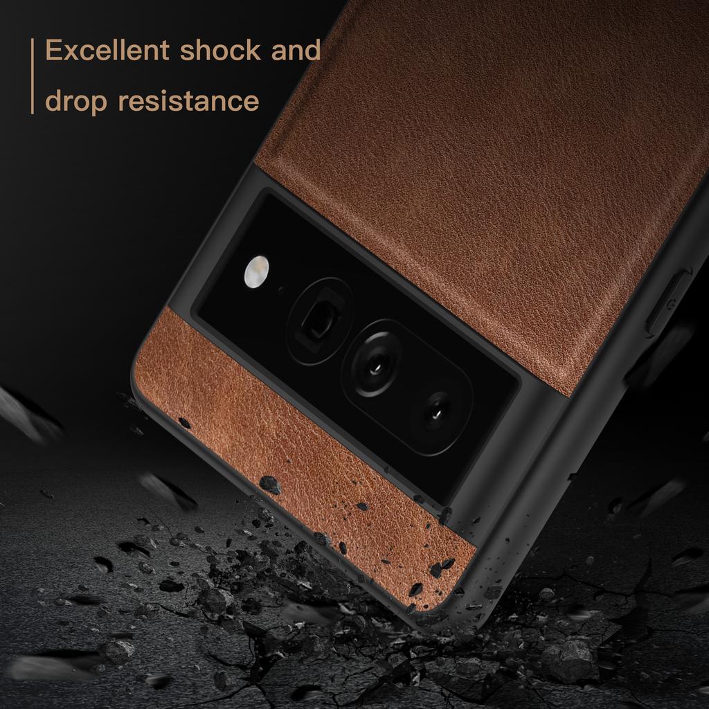 For Google Pixel 7 Pro Premium PU Leathe Phone Case Scratch-Resistant Solid Color Cover for Google Pixel 7 2025 Case