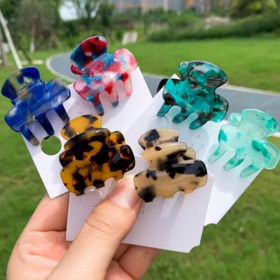 Korean Geometric Acetate Hair Claw Clip – Fresh, Simple, Small Hair Accessory