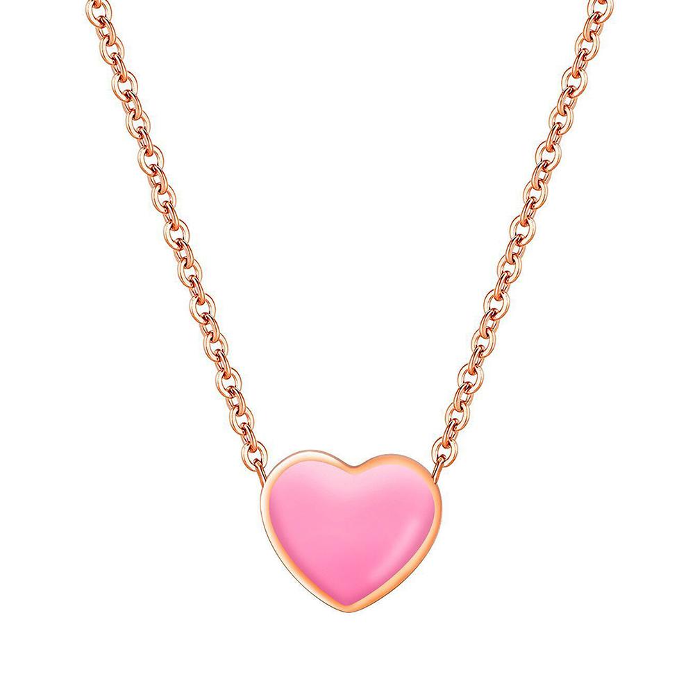 Simple Leisure Heart Shaped Pendant Necklace Women Fashion Elegant Jewelry