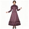 Viktorianisches gestreiftes Emily Leichenbraut Cosplay Kleid, Anime Halloween Bühnenoutfit