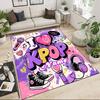 1PC Custom Name Love Kpop Music Style Theme Floor Mat Ideal for Living Room, Game Rooms, Office, Bedroom,Floor Mat Playful Design