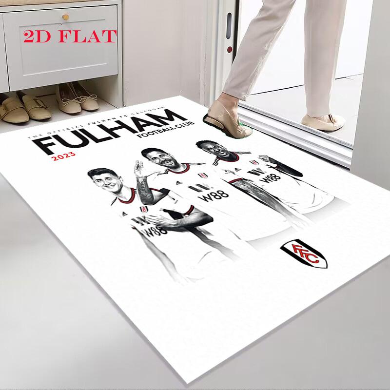 Fulham Football Club Teppich für Wohnzimmer Schlafzimmer Zuhause Sofadekoration, rutschfeste Bodenmatte für Kinder zum Spielen
