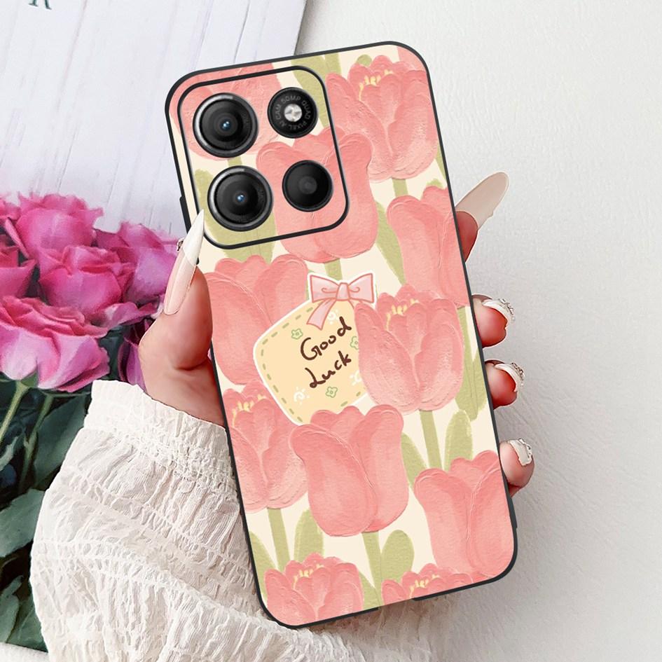 Silicone Case For Motorola Moto G15 G75 2024 Cover Cute Panda Lion Shockproof TPU Phone Cases For MotoG15 MotoG75 G 75 G 15 Etui