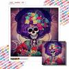 New Arrival 5D DIY Full Circle Diamond Painting "Skeleton Woman" Embroidery Cross Stitch Home Decor Gift
