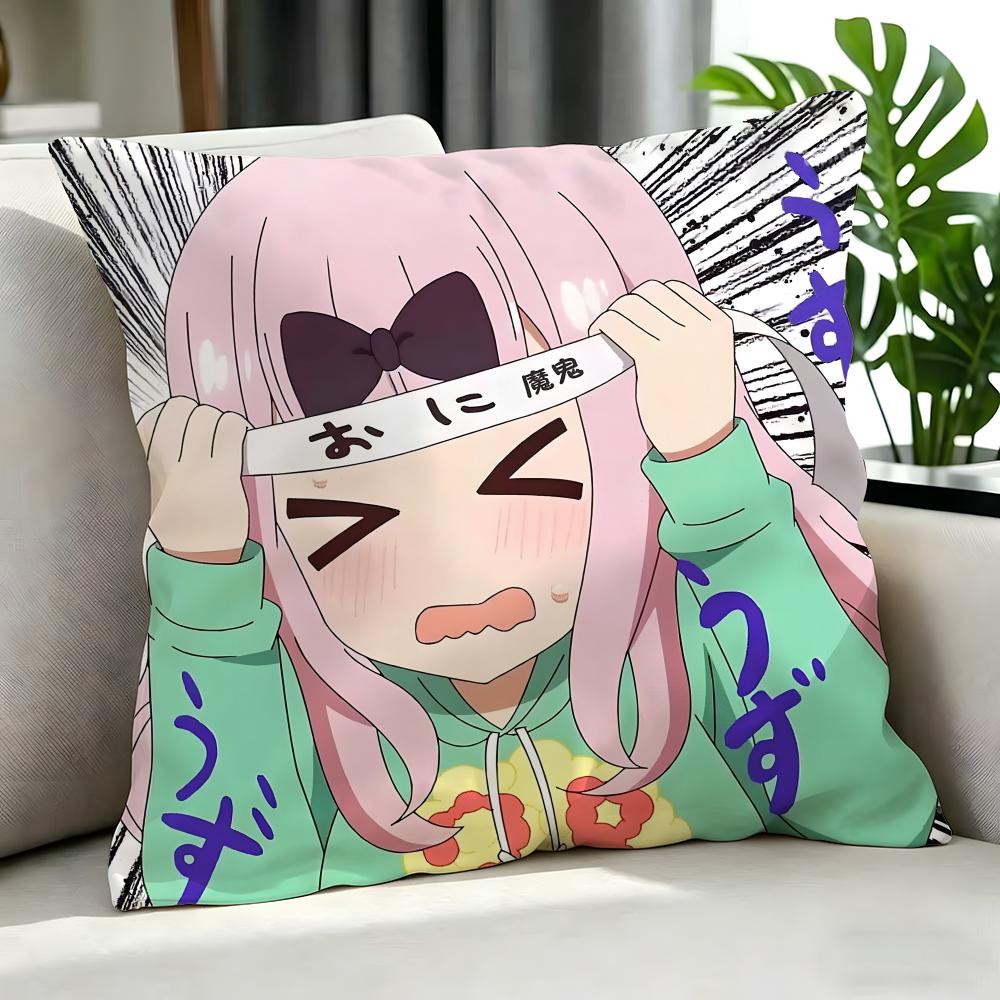 Anime Kaguya-Sama Love Is War Cushion Cover Cushion Cover Set 4Pcs 50X50 45X45 40X40 Pillowcase Decorative Sofa Home Decor