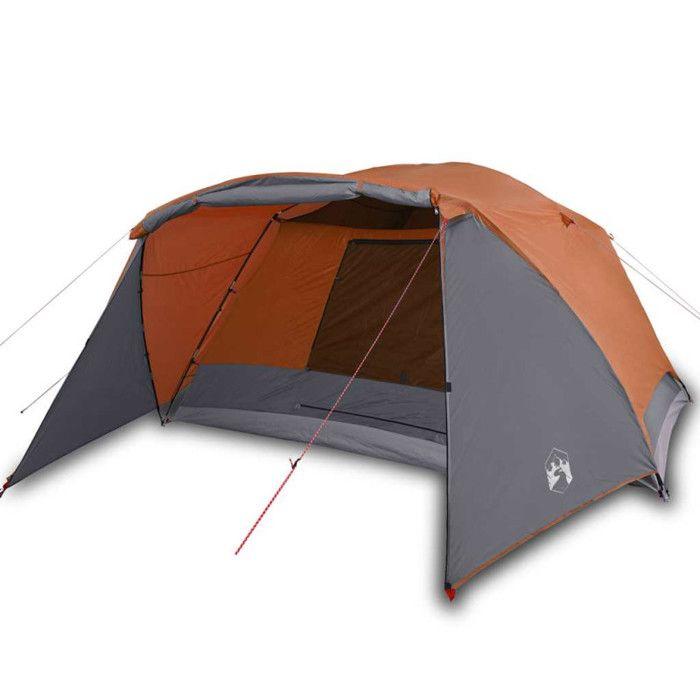 VidaXL Camping Tent with Porch 4 Persons, Shade Tent with Carry Bag, Camping Awning, Garden Shelter, 94417