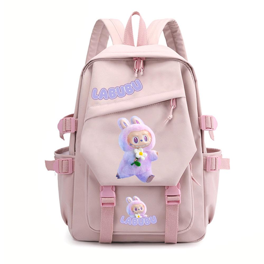 College Style Fashion Backpack Cute Cartoon Print Primary and Secondary School Students Large Capacity Schoolbag