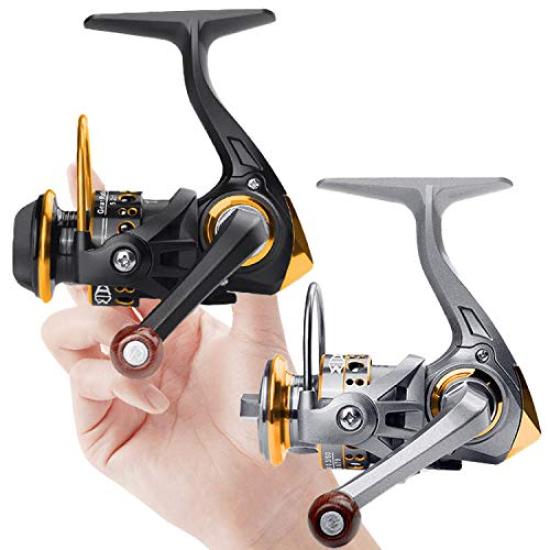 VISPREA Spinnrolle 500 Angelrolle Leichtgewicht Bremskraft 5kg Einfach zu handhaben und Weitwurf Salzwasser Süßwasser Links und Rechts