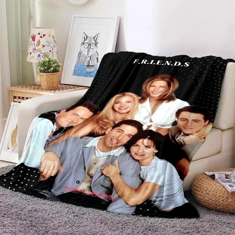 Cozy F-Friends Comedy Movie Characters Flannel Blanket for Beds Room Decoration Picnic - Customizable Gift Blanket