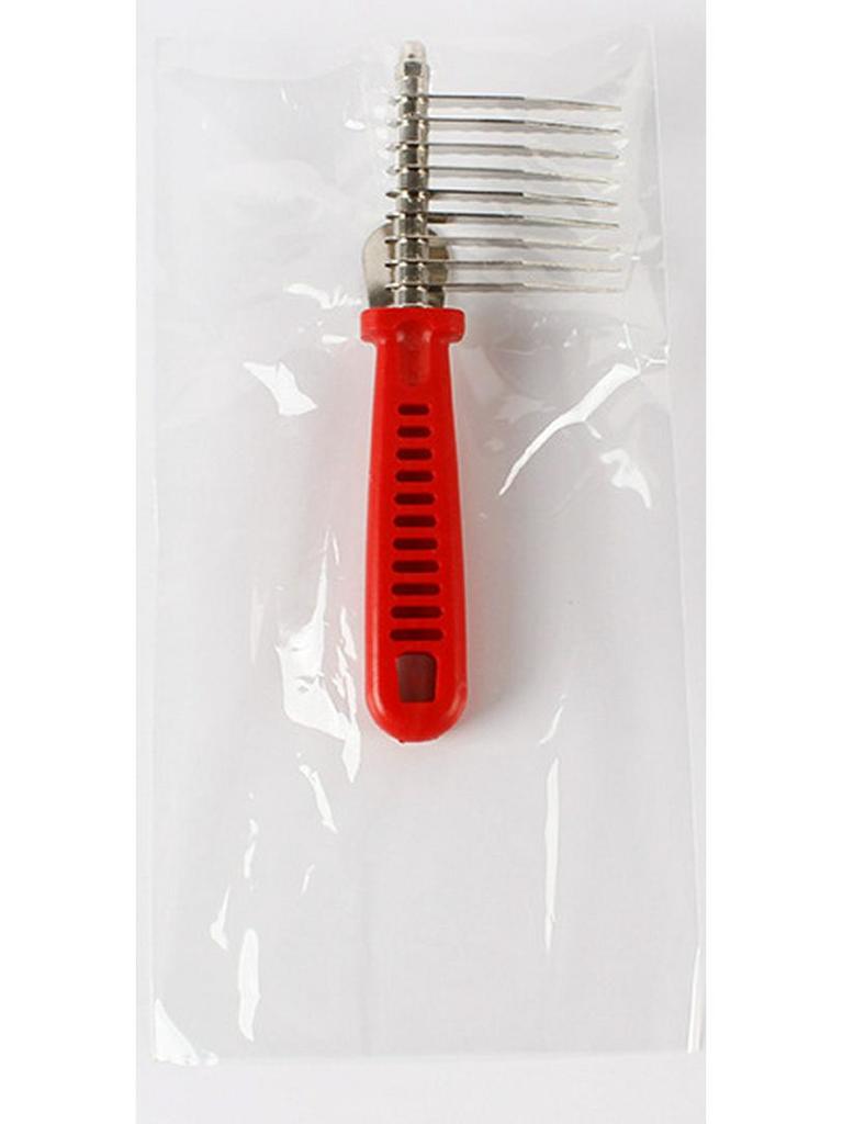 Pet Hair Removal Brush & Flea Comb with Stainless Steel Needles for Cats & Dogs