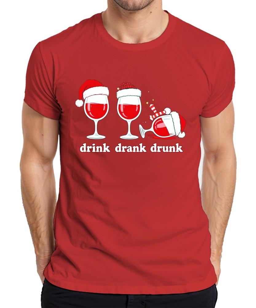 Drink Drink Drunk Wine Christmas Funny Gift Wine Lover Unisexs T Shirt