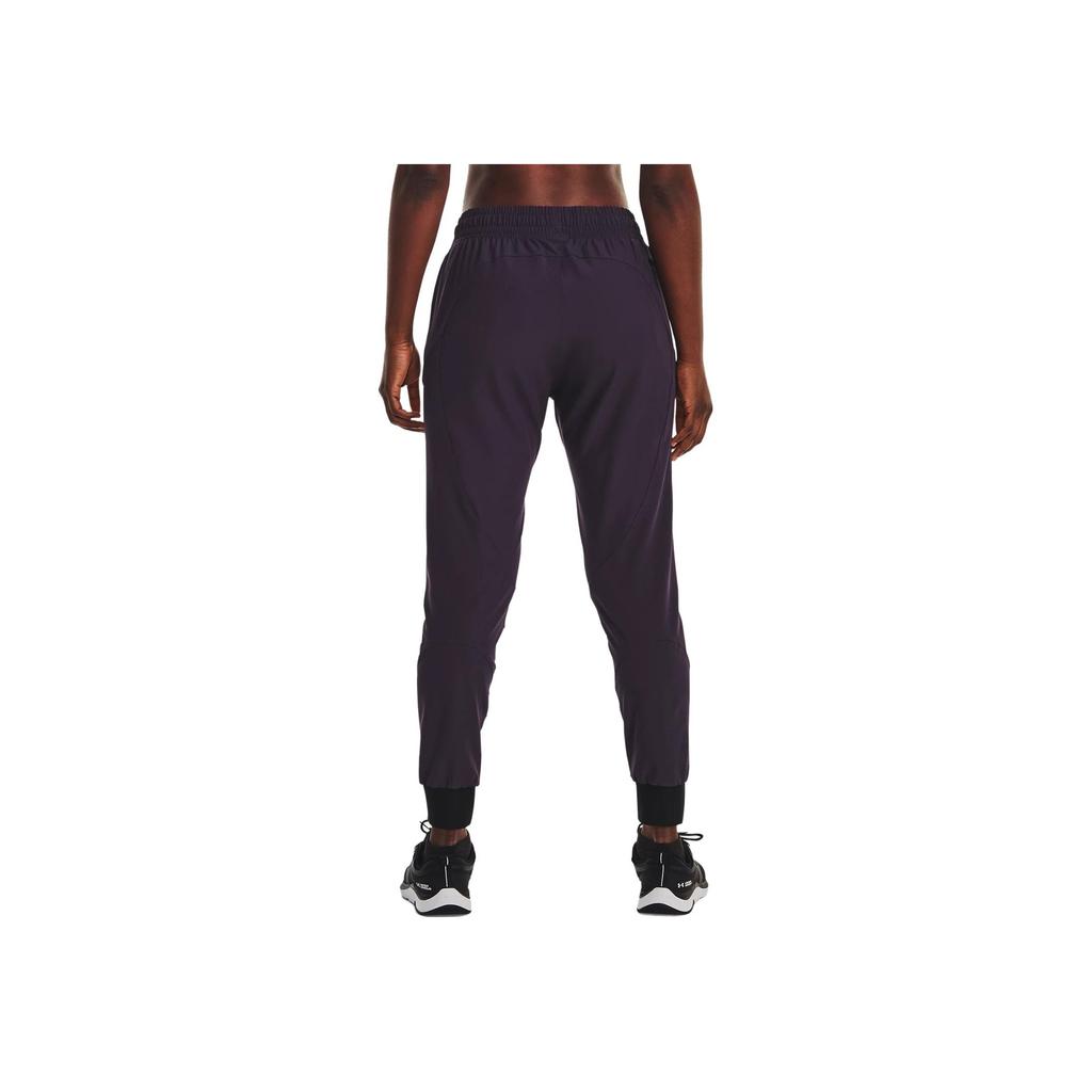 Under Armour Unstoppable Solid Color Elastic Waist Cuffed Sports Pants Women Pants Formal-Purple 1376926-541