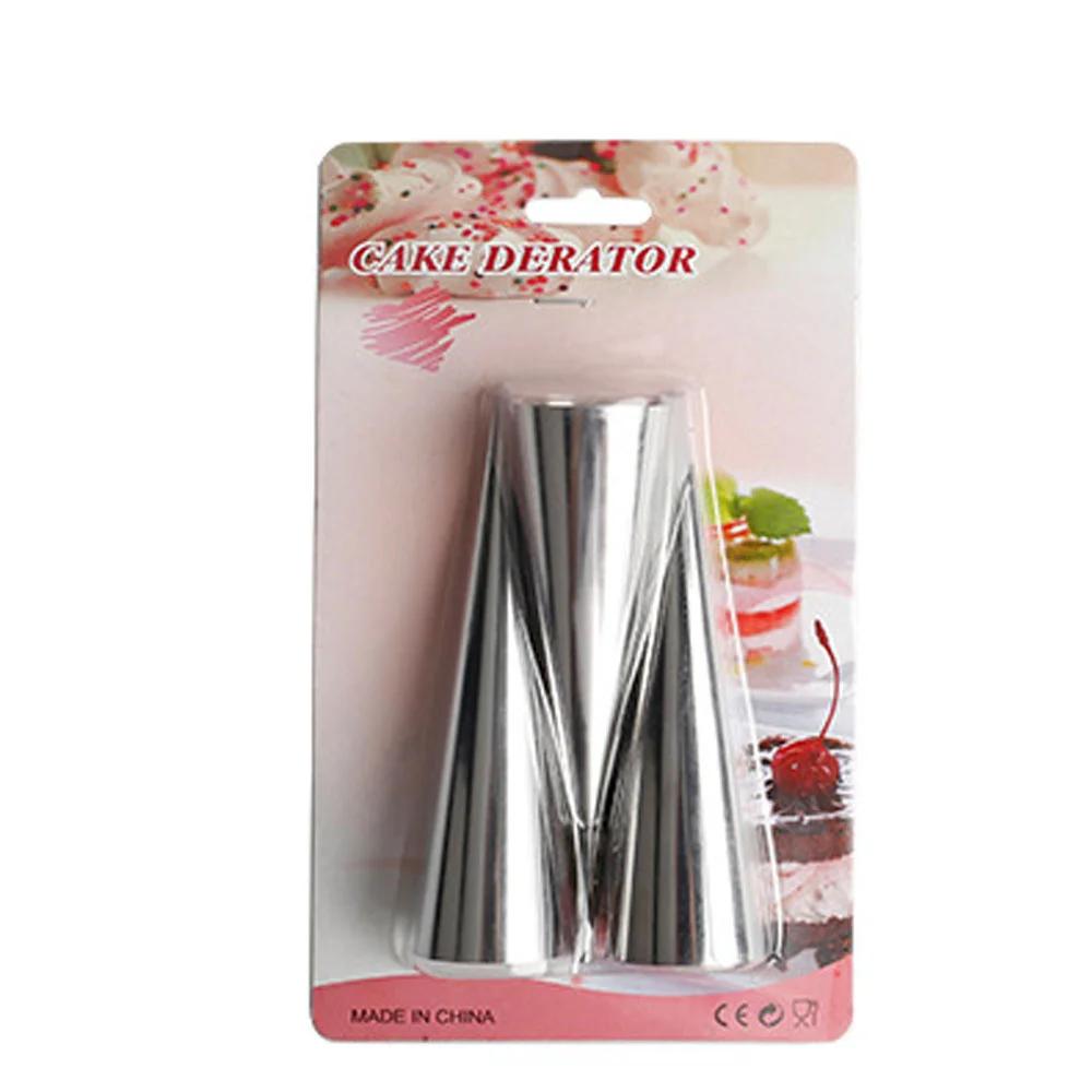 

3/6 шт. Конусы для выпечки, спиральные трубочки из нержавеющей стали для круассанов, рожки для хлеба, кондитерские изделия, формы для тортов, печенья, десертов, кухонный инструмент