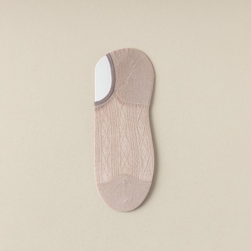 Female Summer Thin Shallow Mouth Breathable Mesh Invisible Non Slip Do Not Fall with Antibacterial Socks