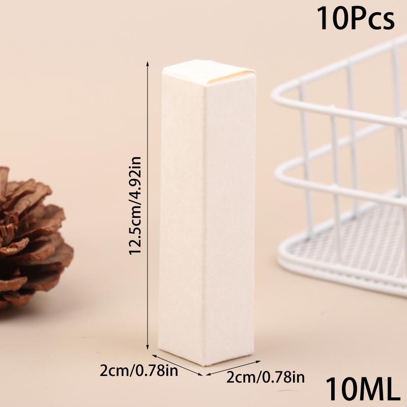 10Pcs Perfume Box 5Ml 10Ml Essential Oil Bottle Packaging Box Container Kraft Paper Tube Cardboard Boxes Lipstick Storage Box