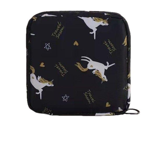 Cartoon Menstrual Pad Storage Bag - Portable and Compact for Students