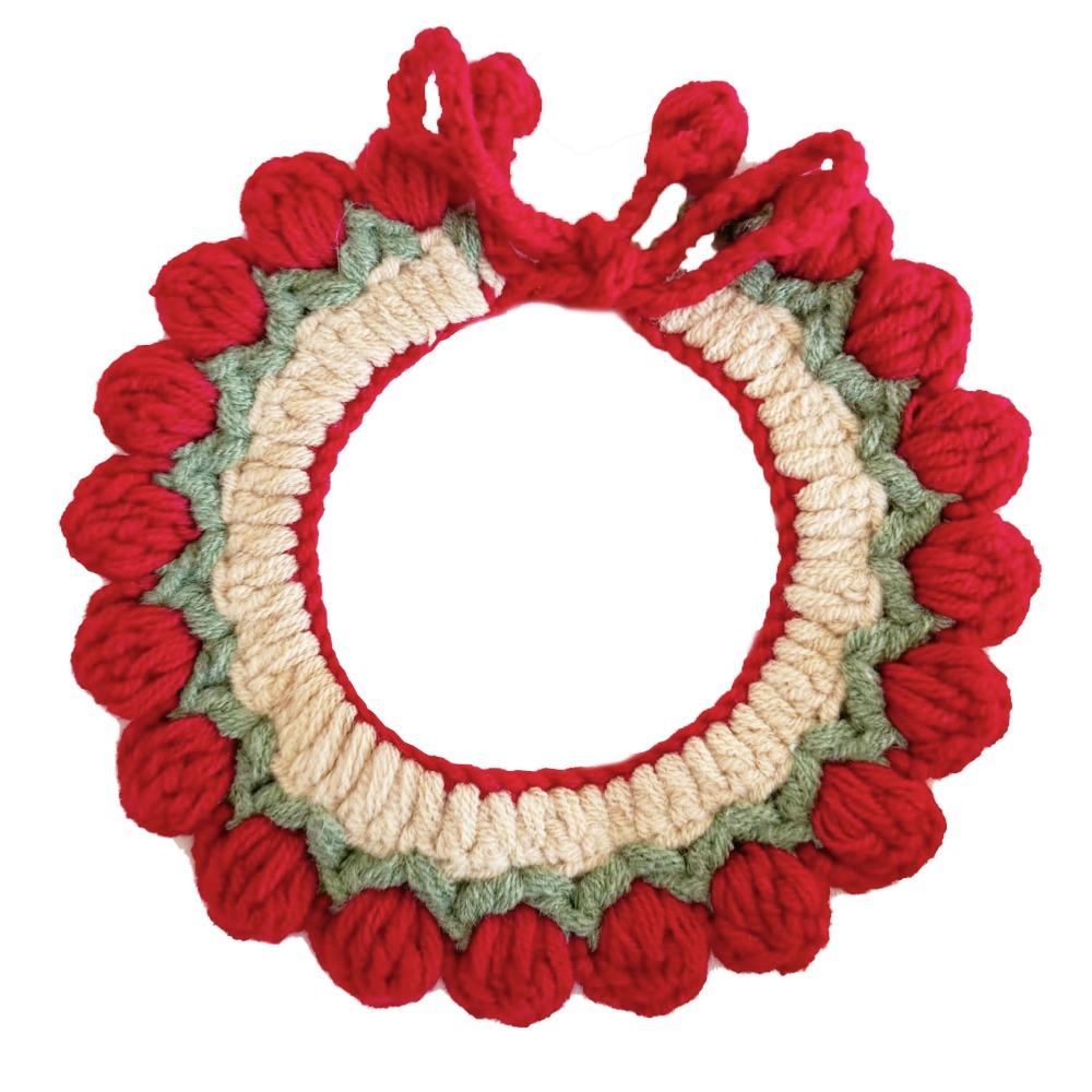 

Рождественская атмосфера, ритуал, шарф, шарф, шерсть кошки и собаки, вязаный шарф, популярный рождественский ошейник для питомца L