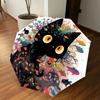 1PC cat fishAutomatic Open/Close Umbrella with Windproof, 8-Rib Sturdy Canopy, Durable Ribs, Fashionable Design, Outdoor Accessory, Fun Prin, Holiday