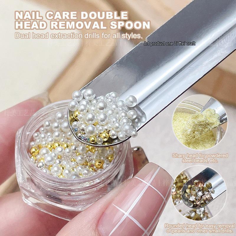 

Nail Art Stainless Steel Double-Ended Gem Picker & Jewelry Shovel Tool