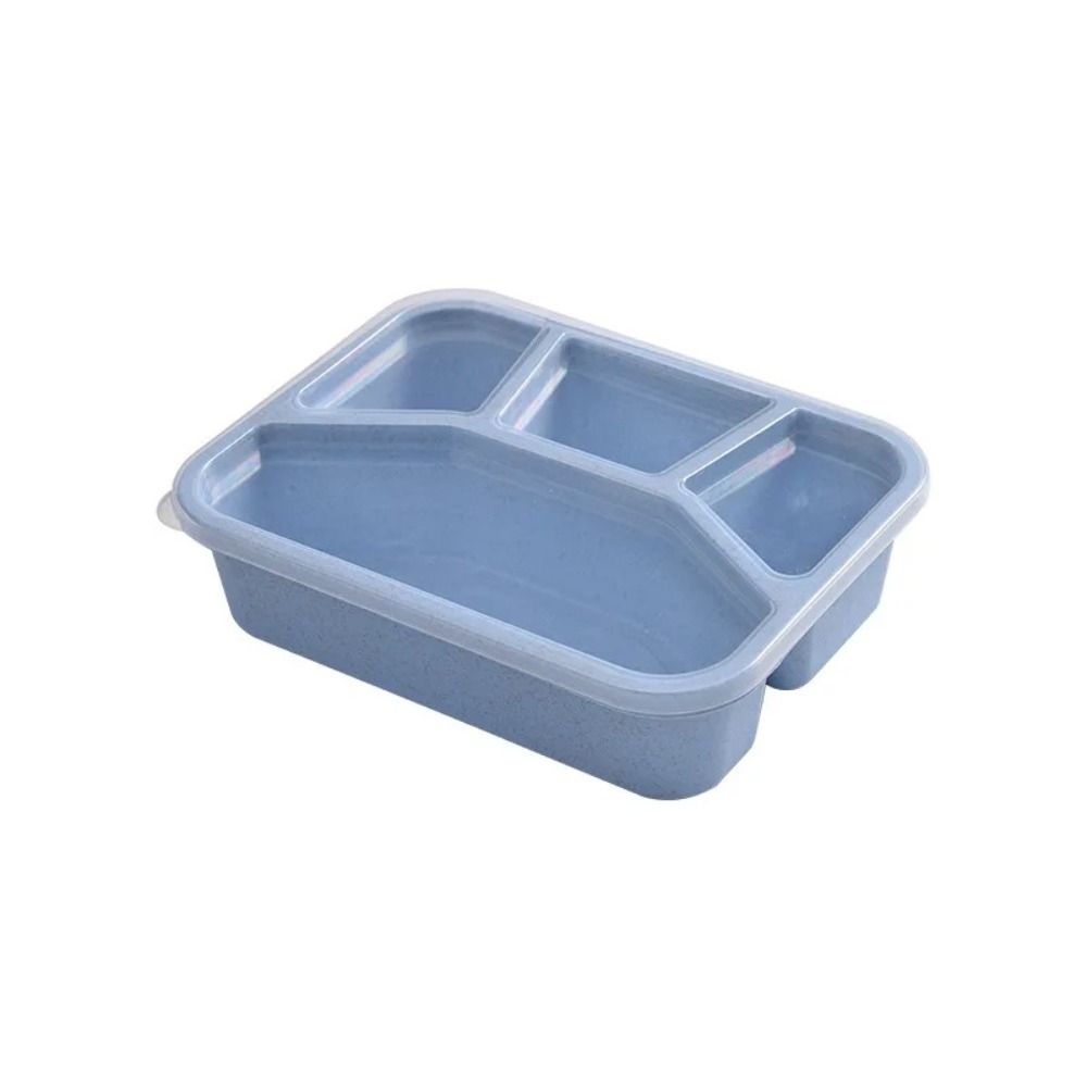 4 Compartments Stackable Snack Boxes with Lids Meal Prep Containers New Kids Bento Box