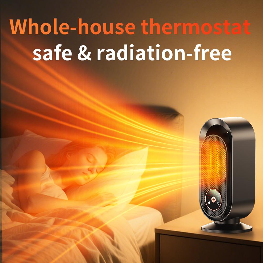 3 Seconds Fast Heating Heater Household Energy-saving Touch Small High-power Heater Desktop Tilting Power-off Timing Heater
