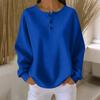 Women's Casual Shirts Long Sleeve Tops Button Up V Neck Loose Knit Fall Favorites For Women
