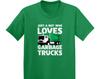 Just A Boy Who Loves Garbage Trucks - Kids Cotton T-Shirt and Kids Tshirt - Garbage Man Sanitation Truck Big Cars Boys Smelly Dirty Messy
