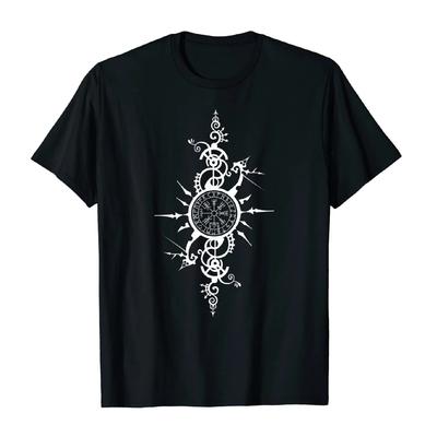 Keltský Severský válečník Kompas Vegvisir Runy Severský symbol Tričko
