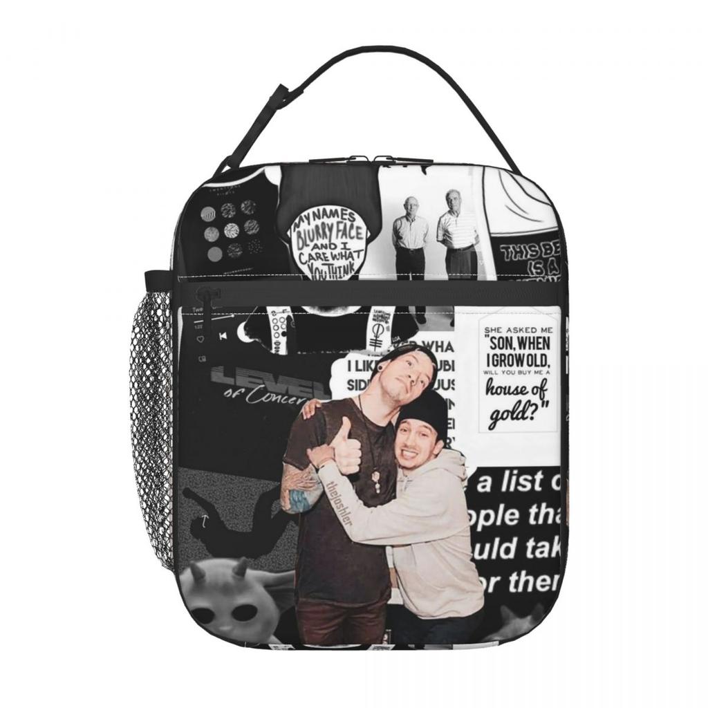 Geantă Termică pentru Prânz Twenty One Pilots pentru Femei Copii Cutii Alimentare Etanșe Geantă Tote Termică pentru Prânz