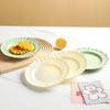 Ensemble d'assiettes plates ZISIZ Style Ins Motif Crème