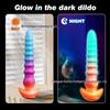 Luminous Silicone Spiral Anal Plug - Super Long Outdoor Wear Expander Dildo SM Toy