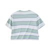 Anta Lifestyle Series Logo Letter Striped Round Neck Loose Short Sleeve T-Shirt Women T-Shirt Mugwort-Green 162328141-2