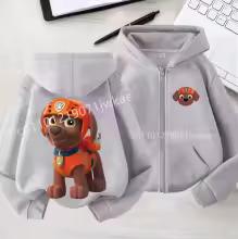 Spring Kids Coat PAW Patrol Children's Zipper-style Hooded Sweatshirt for Boys Girls' Casual Top Casual Shirt with Cartoon Print