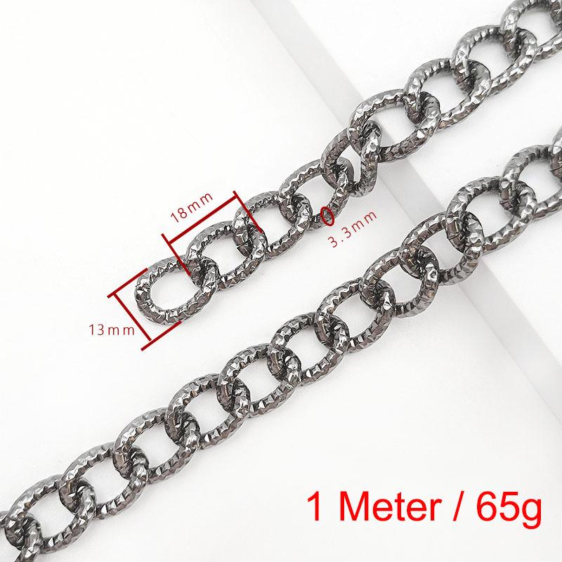 1 Meter Aluminum O-Shaped Twist Double Chain for DIY Necklace Bracelet Jewelry Making Clothing Bag Component Accessory Supplies