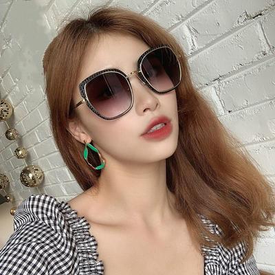 Montatura Retrò Montatura Grande Occhiali da Sole Phnom Penh Personalità alla Moda Metallo Quadrato Occhiali da Sole Retrò Nero Super Donna