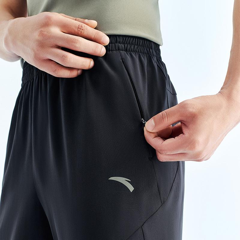Anta Mens Woven Sports Long Pants Summer Casual Pants Men Bottoms Basic-Black 952627523-4