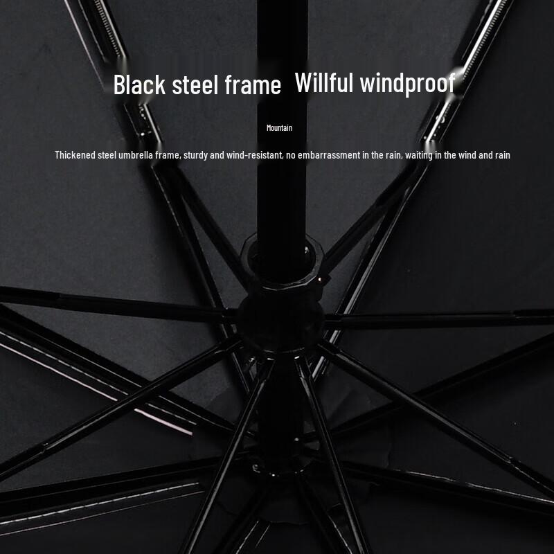 Hongye 3-Fold Black UV Protection Umbrella