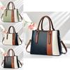Pu Material Womens Handbag With Color Splicing Design For Daily Use