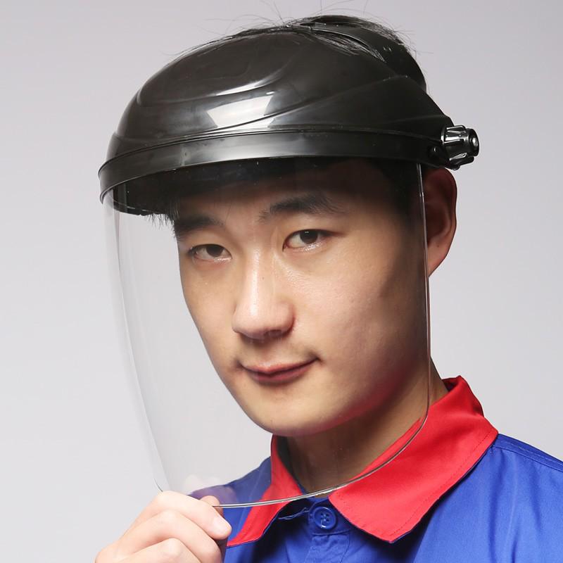 Máscara de Solda Leve Montada na Cabeça: Protetor Facial de PC Anti-Salpicos, Anti-Queimaduras para Soldadores MIG/MAG TIG.