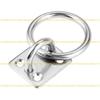 A1A2 Square Pad Eye Plate, Stainless Steel Ceiling Hooks, Suspension U Hooks Hardware Staple Hook Ring Loop with Round Ring