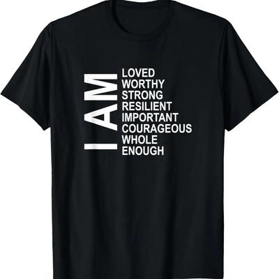 I Am Words of Encouragement Affirmations Laws Of Attraction T-Shirt,100% Cotton