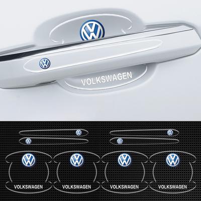 2026 Hot For VW VOLKSWAGEN Car Door Bowl Handle Protector Stickers Transparent Anti-scratch For Volkswagen VW GTI Golf Lavida Mk