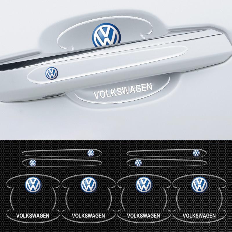 2026 Fierbinte Pentru VW VOLKSWAGEN Autoturism Mânerele Cupei Portierei Autocolante Protectoare Transparente Anti-zgârieturi Pentru Volkswagen VW GTI Golf Lavida mk