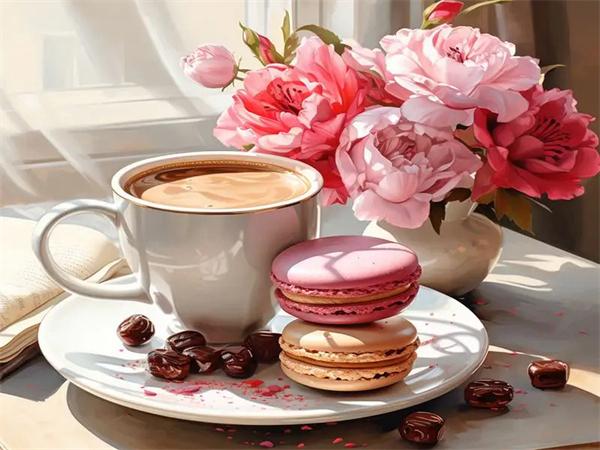 Full Square Round 5D Diamond Painting Coffee Cake Home Decor Embroidery Mosaic Food Landscape Wall Art