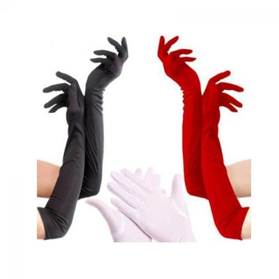 Lady Evening Party Wedding Opera Gloves Long Satin Prom Costume